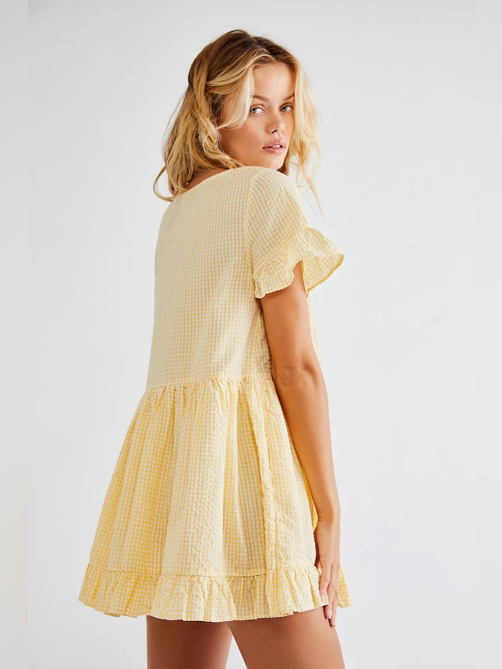Gingham Sadie Tunic Free People Large - Picture 7 of 7